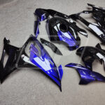 2019 - 2022 BMW S1000RR Gloss Black & Purple fairing set - ABS injection, custom painted by Monster Fairings