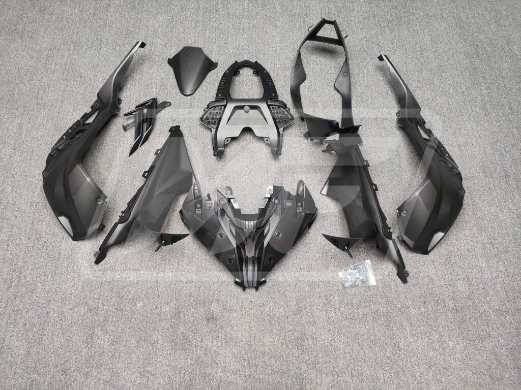 Monster Fairings ABS fairing kit for BMW S1000RR 2019 - 2022 - Gloss Black & Purple, precise OEM fit