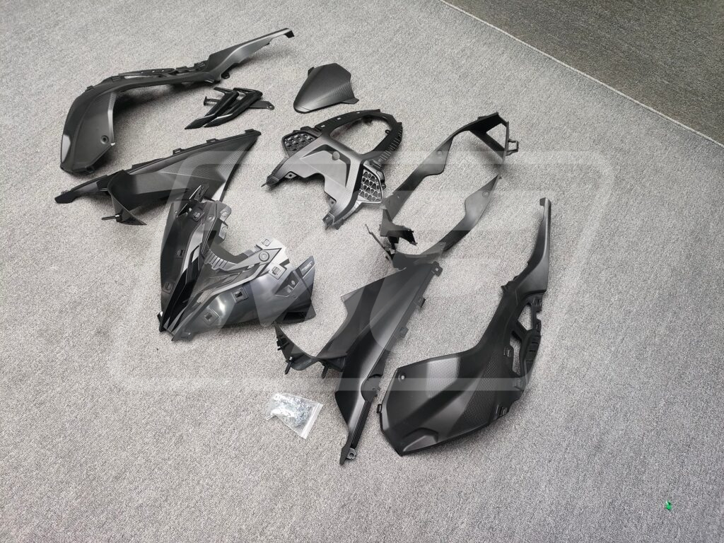 BMW S1000RR 2019 - 2022 ABS fairings, Gloss Black & Purple - high - quality motorcycle kit by Monster Fairings