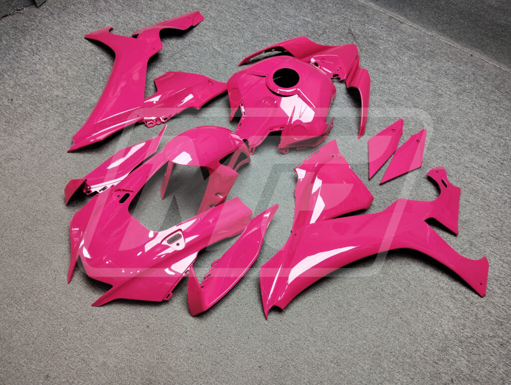 Yamaha R1 custom ABS fairings 2020 - 2025 in Gloss Pink - durable replacement kit, Monster Fairings