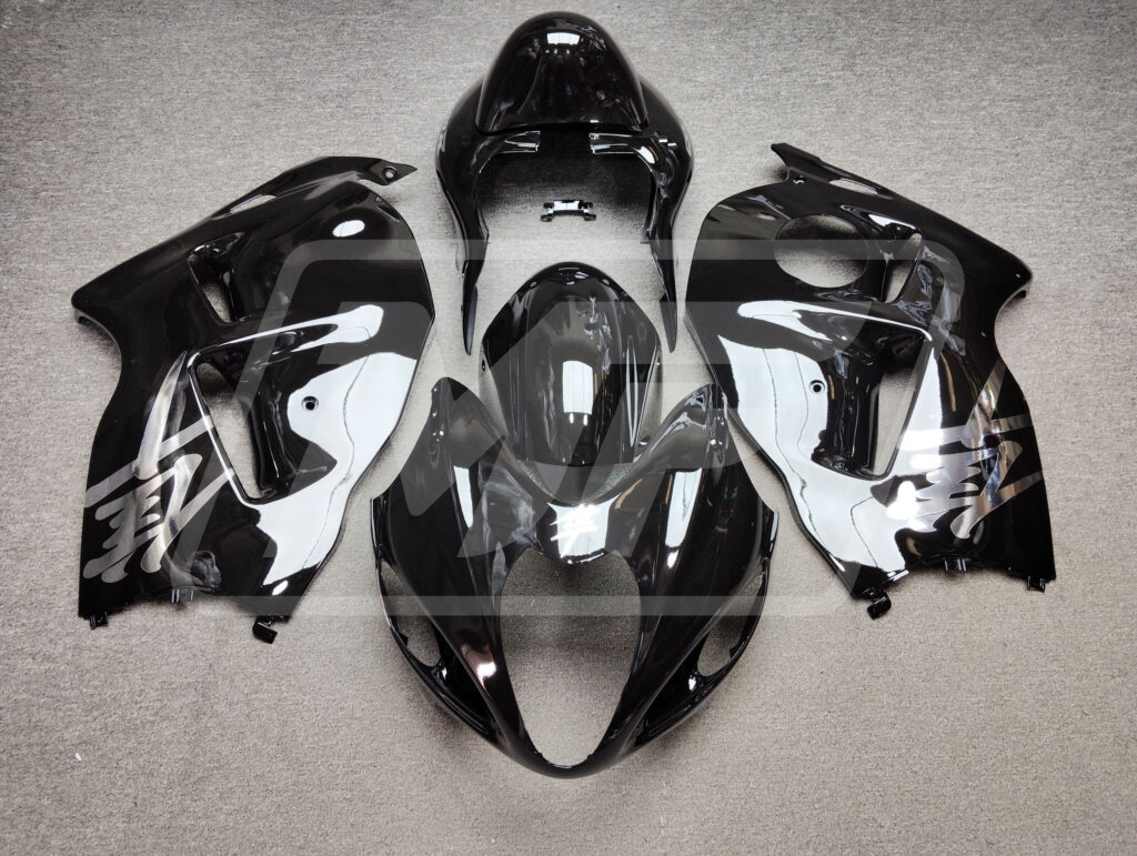 Suzuki GSXR 1300 1997 - 2007 Gloss Black OEM Style ABS fairings - custom motorcycle bodywork kit by Monster Fairings
