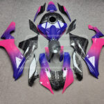 Yamaha R1 2020 - 2025 Gloss Pink & Blue Gradient Forged Carbon Style ABS fairings - custom motorcycle bodywork kit by Monster Fairings
