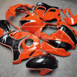 2008 - 2020 Suzuki GSXR 1300 Gloss Orange & Black fairing set - ABS injection, custom painted by Monster Fairings