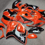 Suzuki GSXR 1300 custom ABS fairings 2008 - 2020 in Gloss Orange & Black - durable replacement kit, Monster Fairings
