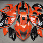 Suzuki GSXR 1300 2008 - 2020 Gloss Orange & Black ABS fairings - custom motorcycle bodywork kit by Monster Fairings