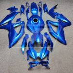 Suzuki GSXR 600 - 750 2008 - 2010 Blue Metallic ABS fairings - custom motorcycle bodywork kit by Monster Fairings