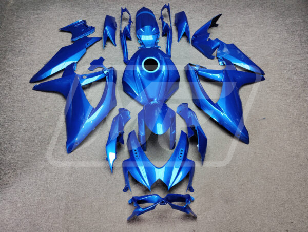 Suzuki GSXR 600 - 750 2008 - 2010 Blue Metallic ABS fairings - custom motorcycle bodywork kit by Monster Fairings