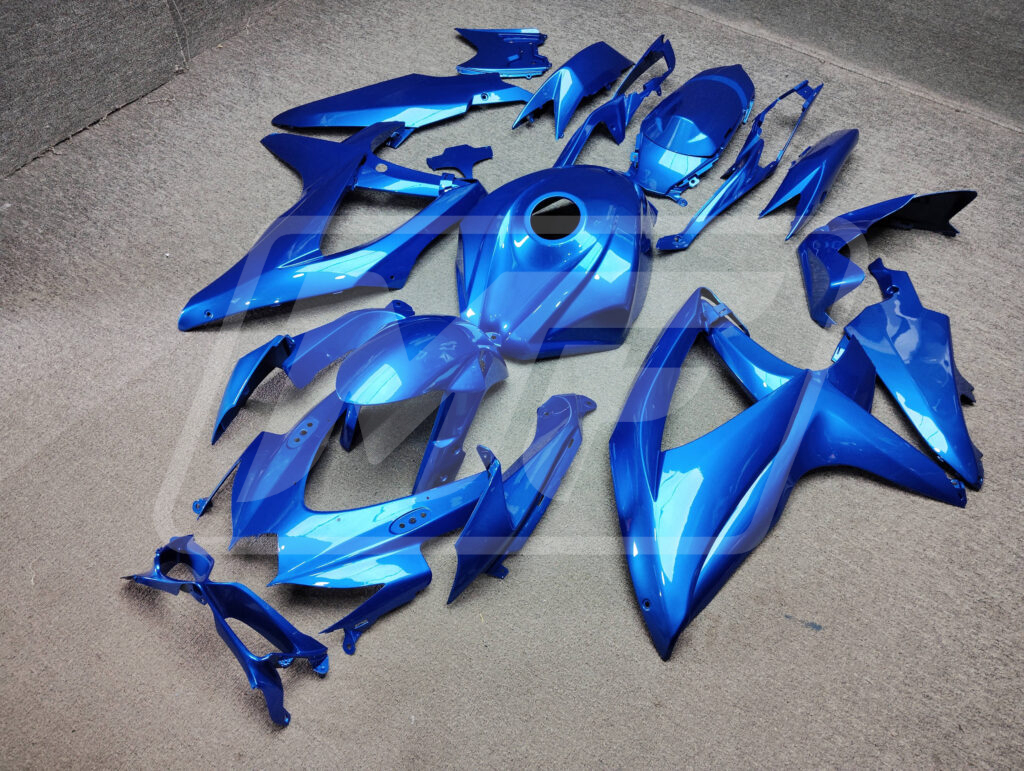 Blue Metallic ABS fairings for Suzuki GSXR 600 - 750 2008 - 2010 - premium OEM fit kit by Monster Fairings