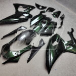 Gloss Olive Green Carbon Fiber Style ABS fairings for Yamaha R7 2021 - 2025 - premium OEM fit kit by Monster Fairings