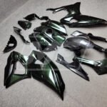 Yamaha R7 custom ABS fairings 2021 - 2025 in Gloss Olive Green Carbon Fiber Style - durable replacement kit, Monster Fairings