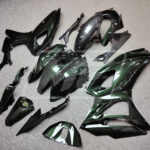 2021 - 2025 Yamaha R7 Gloss Olive Green Carbon Fiber Style fairing set - ABS injection, custom painted by Monster Fairings