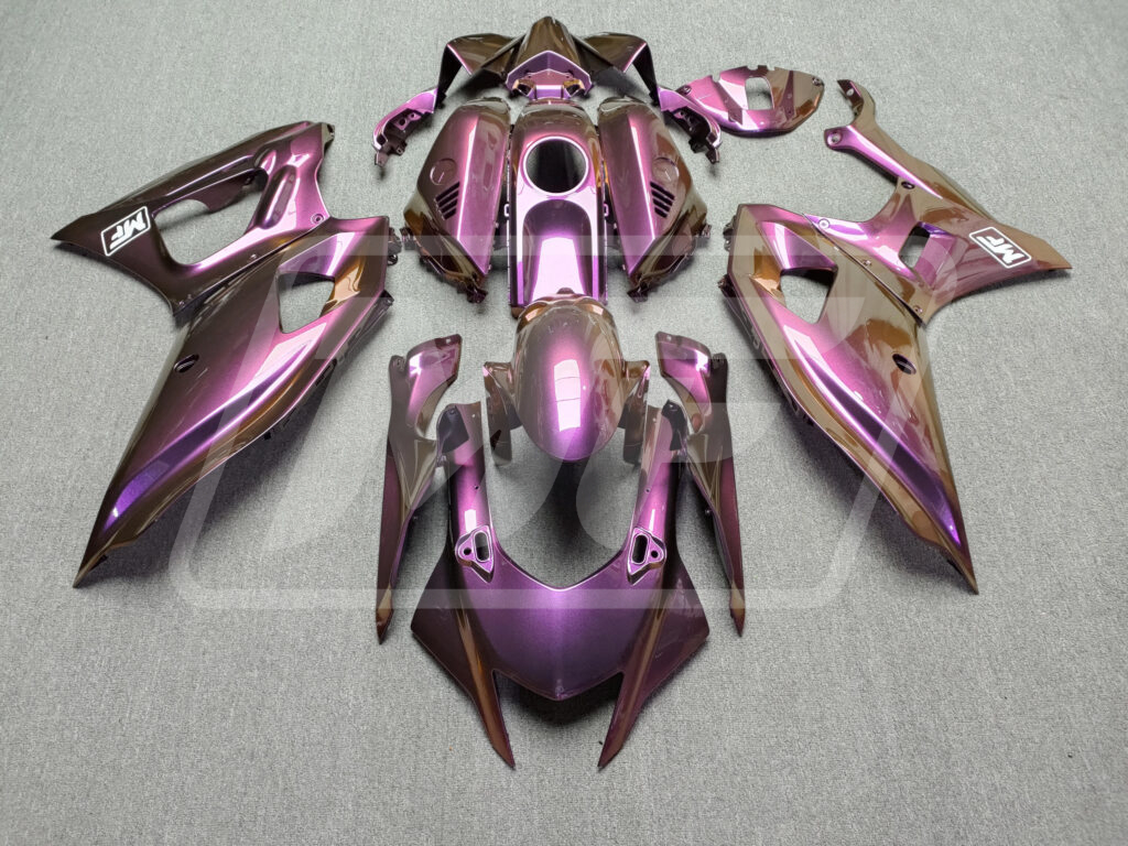 Yamaha R7 2021 - 2025 Gloss Purple Chameleon ABS fairings - custom motorcycle bodywork kit by Monster Fairings