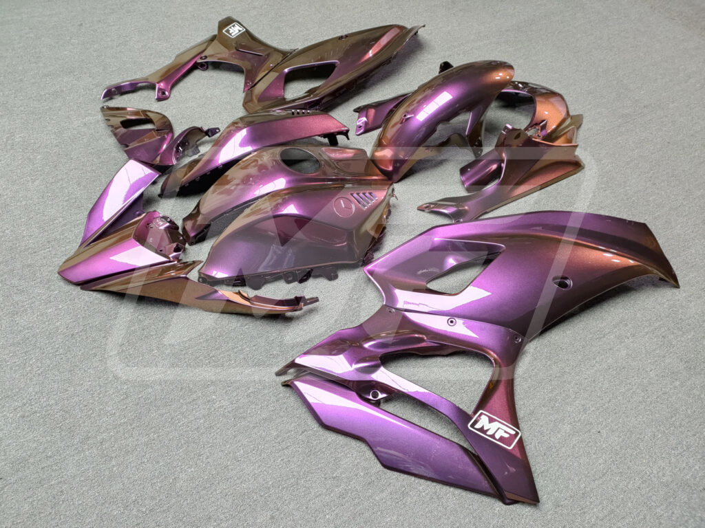 Monster Fairings ABS fairing kit for Yamaha R7 2021 - 2025 - Gloss Purple Chameleon, precise OEM fit