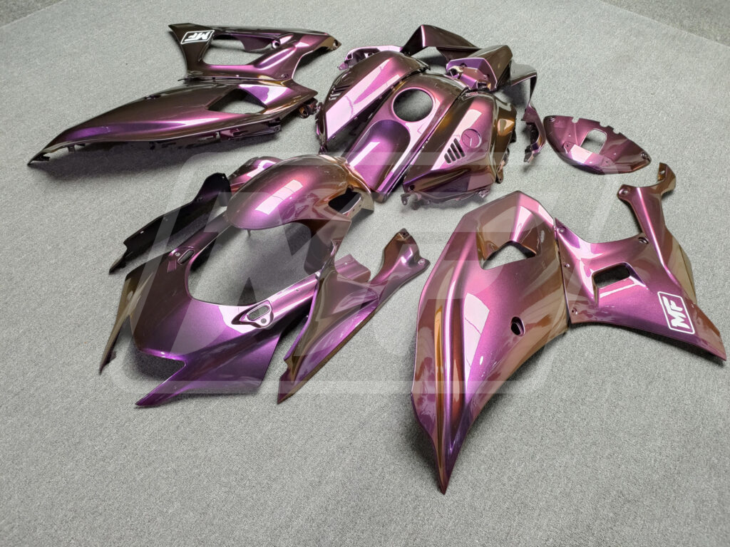 Yamaha R7 custom ABS fairings 2021 - 2025 in Gloss Purple Chameleon - durable replacement kit, Monster Fairings