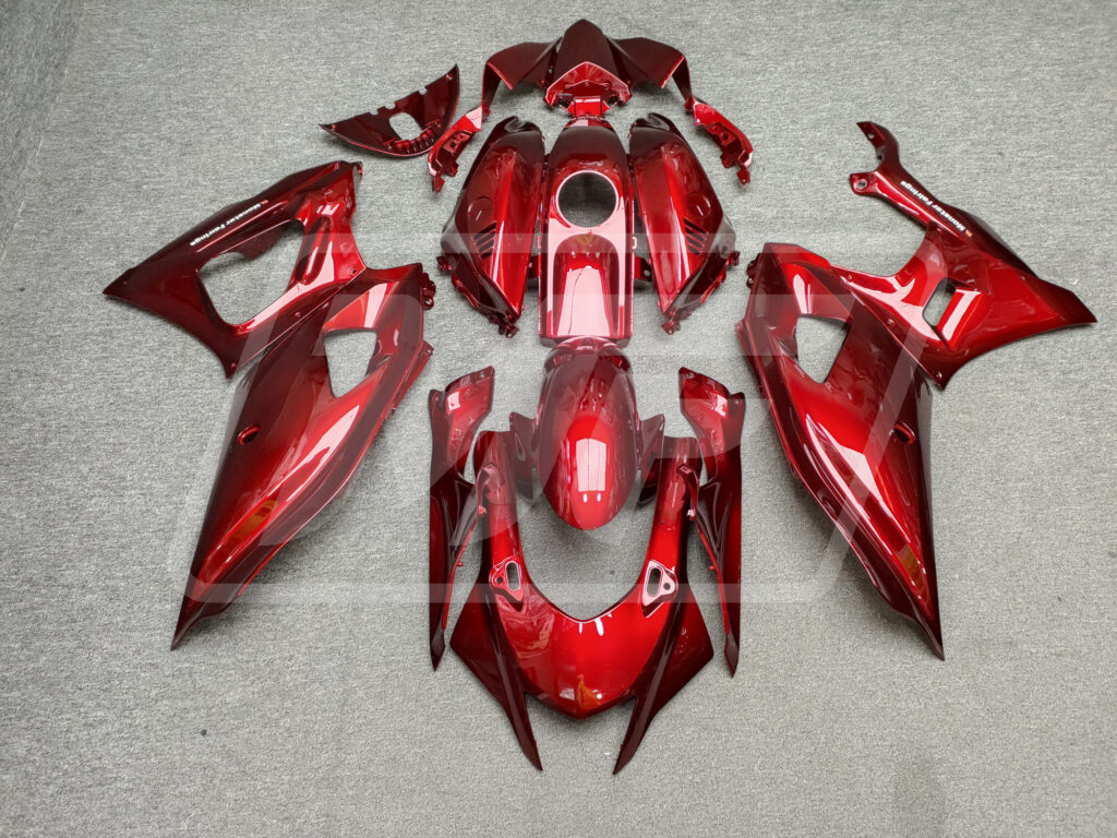Yamaha R7 2021 - 2025 Gloss Red ABS fairings - custom motorcycle bodywork kit by Monster Fairings