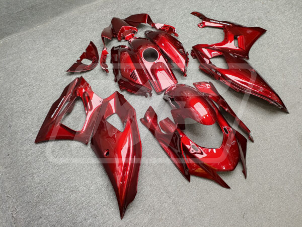 2021 - 2025 Yamaha R7 Gloss Red fairing set - ABS injection, custom painted by Monster Fairings