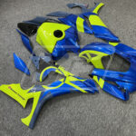 2020 - 2025 Yamaha R1 Gloss Blue & High Vis Yellow fairing set - ABS injection, custom painted by Monster Fairings