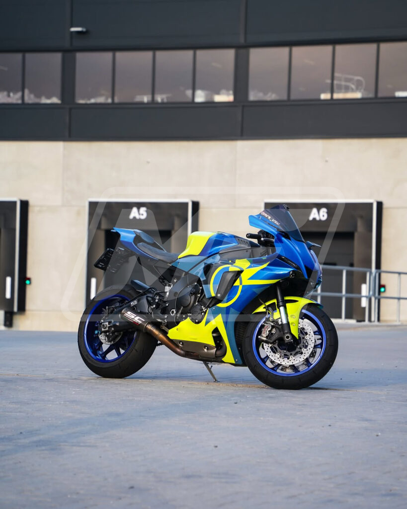 Gloss Blue & High Vis Yellow ABS fairings for Yamaha R1 2020 - 2025 - premium OEM fit kit by Monster Fairings