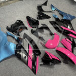 2008 - 2016 Yamaha R6 Pink Black & Light Blue fairing set - ABS injection, custom painted by Monster Fairings