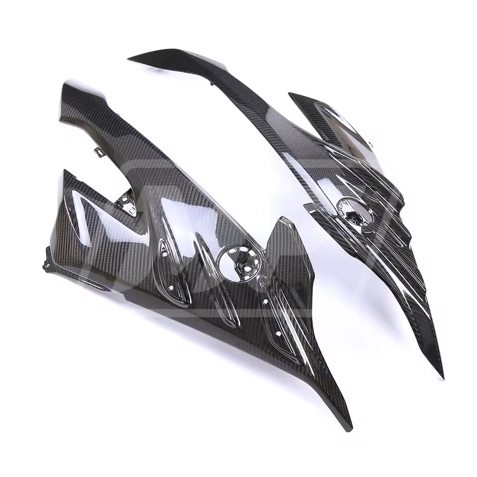 2023 - 2024 BMW S1000RR Carbon Fiber 3K Twill fairing set - ABS injection, custom painted by Monster Fairings