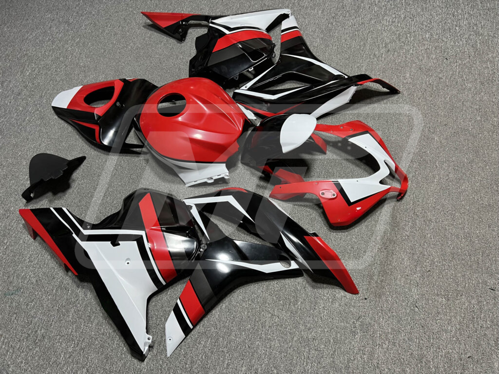 Honda CBR600RR custom ABS fairings 2009 - 2012 in Gloss Red Black & White - durable replacement kit, Monster Fairings