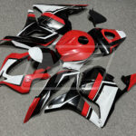 2009 - 2012 Honda CBR600RR Gloss Red Black & White fairing set - ABS injection, custom painted by Monster Fairings
