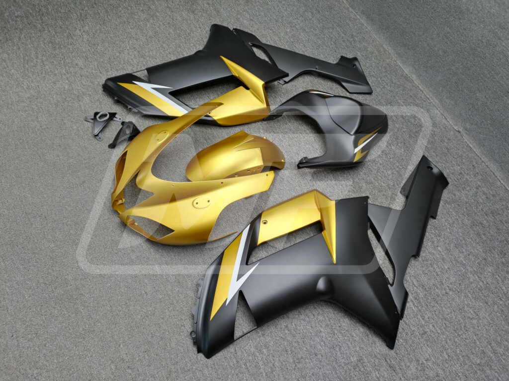 Kawasaki ZX6R 2007-2008 Matte Gold & Black White ABS