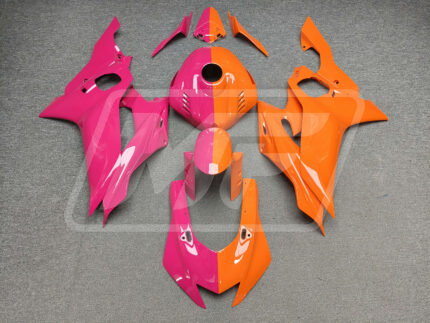 Yamaha R6 2017-2022 Gloss Pink & Orange Split ABS Fairings | Monster Fairings
