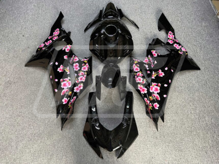 Yamaha R6 2017-2022 Gloss Black Cherry Blossom ABS Fairings | Monster Fairings