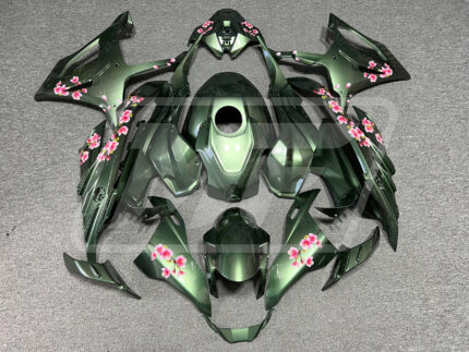 BMW S1000RR 2023-2024 Matte Olive Green Cherry Blossom ABS Fairings | Monster Fairings