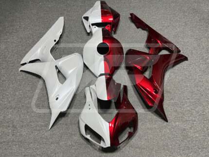Honda CBR1000RR 2006-2007 Gloss Pearl White & Deep Red Split ABS Fairings | Monster Fairings