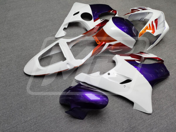 Honda CBR600 F4i 2001-2003 Gloss Blue & White with Red ABS Fairings | Monster Fairing - Image 4
