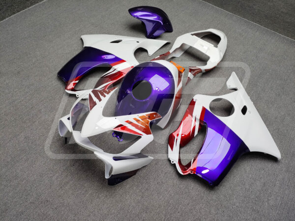 Honda CBR600 F4i 2001-2003 Gloss Blue & White with Red ABS Fairings | Monster Fairing - Image 3