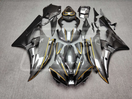 Yamaha R6 2006-2007 Gloss Carbon Fiber with Yellow ABS Fairings | Monster Fairings