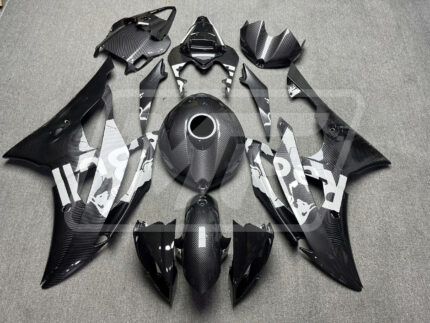 Yamaha R6 2008-2016 Gloss Carbon Fiber with White Red Bull ABS Fairings | Monster Fairings
