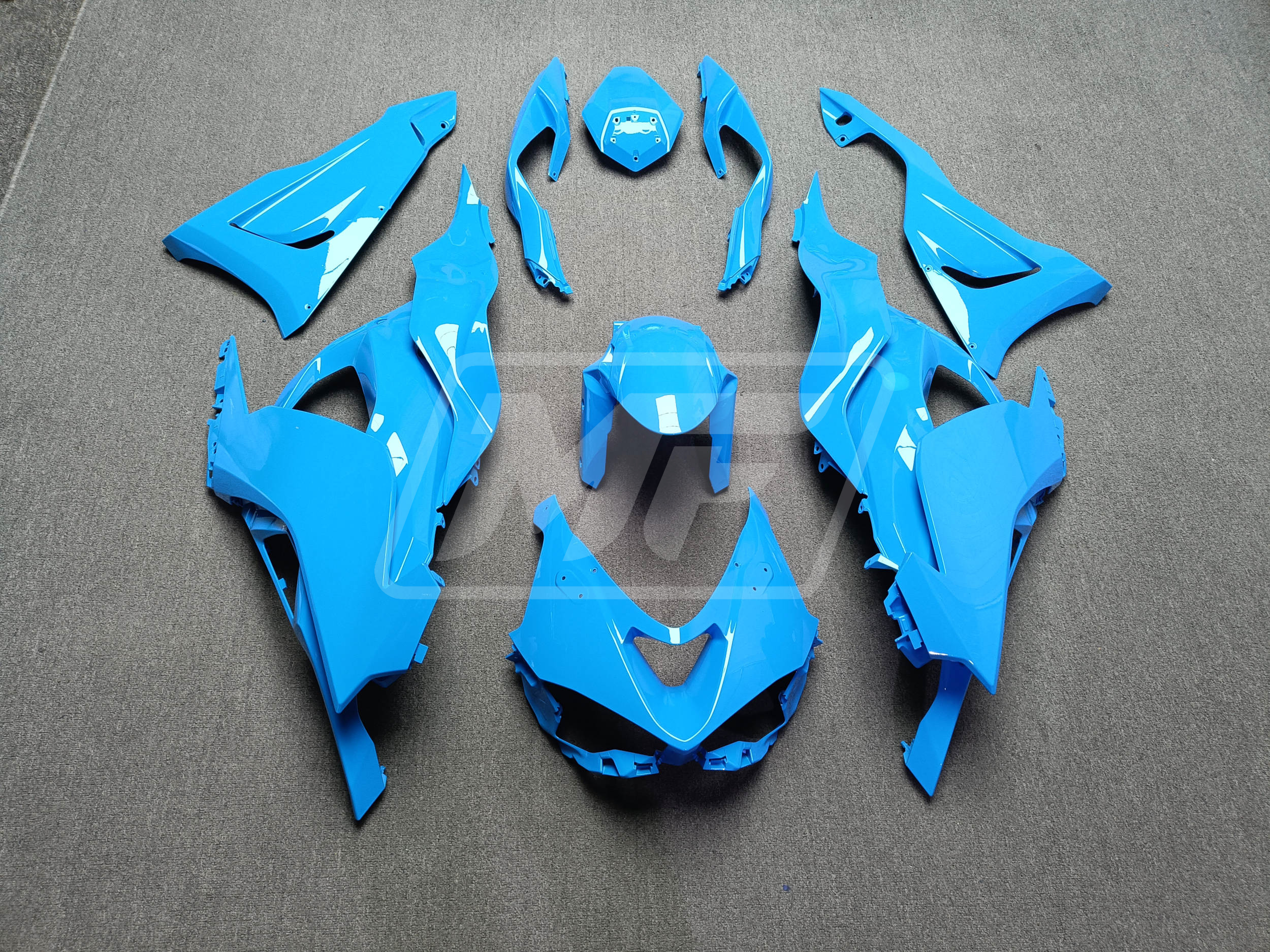 Kawasaki ZX6R 2024-2026 Gloss Sky Blue ABS Fairings | Monster Fairings