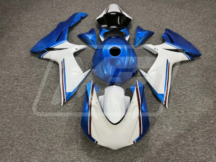 Suzuki GSXR 600-750 2011-2025 Gloss Blue & White ABS Fairings | Monster Fairings