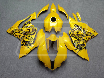 (IN STOCK TX) Ducati Panigale 899 2012-2015 Gloss Gold with Black Dragon ABS Fairings | Monster Fairings