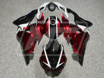 Kawasaki ZX6R 2024-2025 Gloss Red Black & White ABS Fairings | Monster Fairings