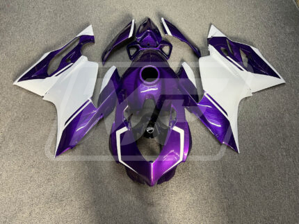 Ducati 1199 2012-2014 Gloss White & Purple ABS Fairings | Monster Fairings