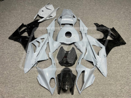 BMW S1000RR 2009-2014 Black & Nardo Grey with Forged Carbon Fiber ABS Fairings | Monster Fairings