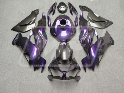Kawasaki ZX6R 2019-2023 Gloss Purple & Black ABS Fairings | Monster Fairings