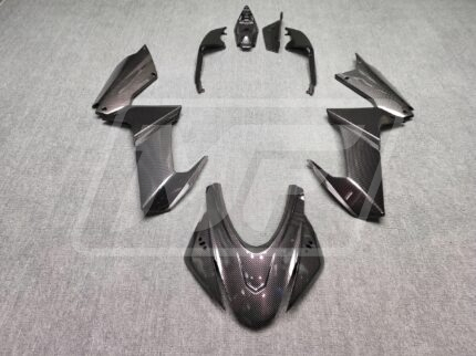 Aprilia RS660 2020-2024 Gloss Carbon Fiber Style with Red Pearl ABS Fairings | Monster Fairings