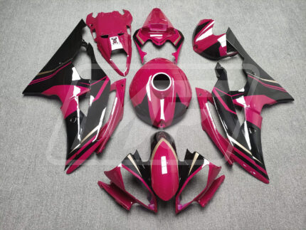 Yamaha R6 2008-2016 Gloss Pink & Black with Gold ABS Fairings | Monster Fairings