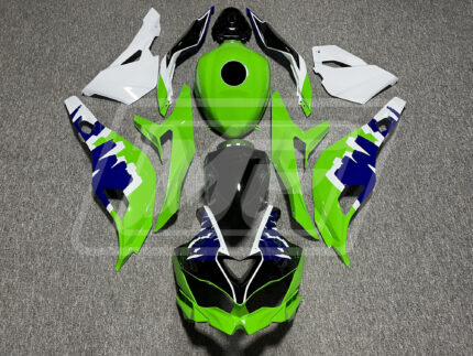 Kawasaki ZX-4RR 2020-2025 Gloss Green & White Blue ABS Fairings | Monster Fairings