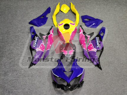 Kawasaki ZX4RR 2020-2025 Gloss Yellow & Purple Pink Bull ABS Fairings | Monster Fairings
