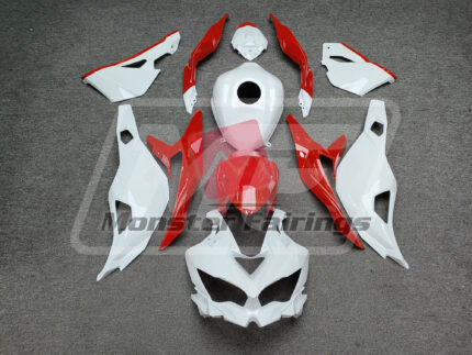 Kawasaki ZX-4RR 2020-2025 Gloss White & Red ABS Fairings | Monster Fairings