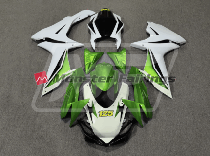 Suzuki GSXR 600-750 2011-2026 Green White Race ABS Fairings | Monster Fairings