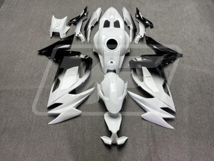 Kawasaki Ninja 650R 2020-2026 Gloss White & Black Gradient ABS Fairings | Monster Fairings