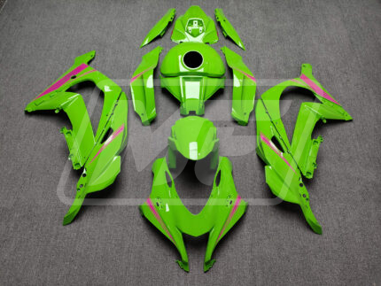 Kawasaki ZX10R 2016-2020 Gloss Green & Pink ABS Fairings | Monster Fairings